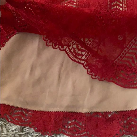 NWT Anthropologie Georgia Red Lace Dress Size 12 - Picture 10 of 13